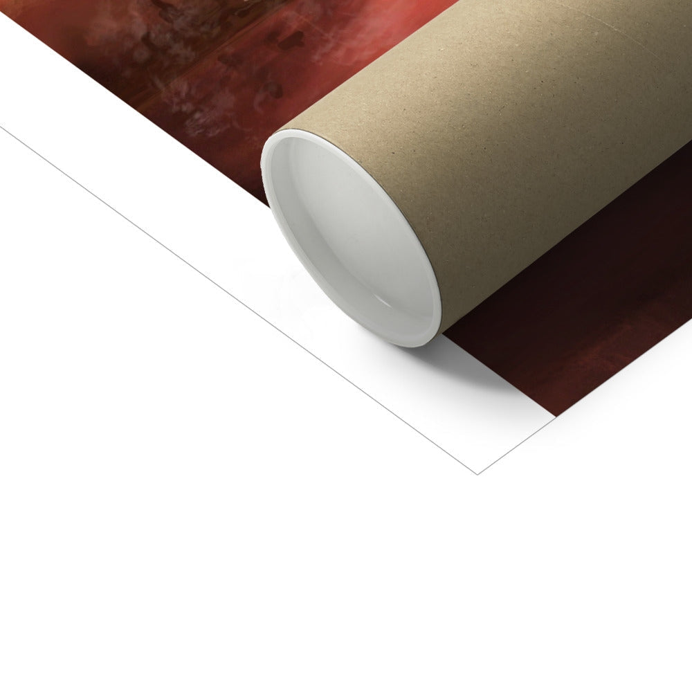 Brown kraft paper tube with white cap for Loch Tay Artist Proof print