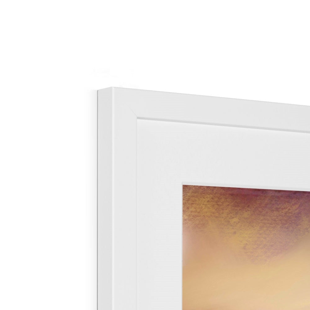 Minimalist white rectangular Loch Tay Art Prints frame