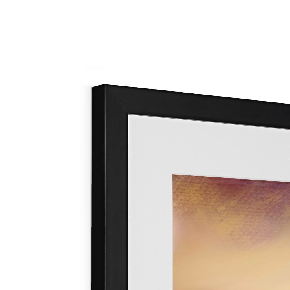 Black matte frame with white mat and abstract Loch Tay Art Prints artwork