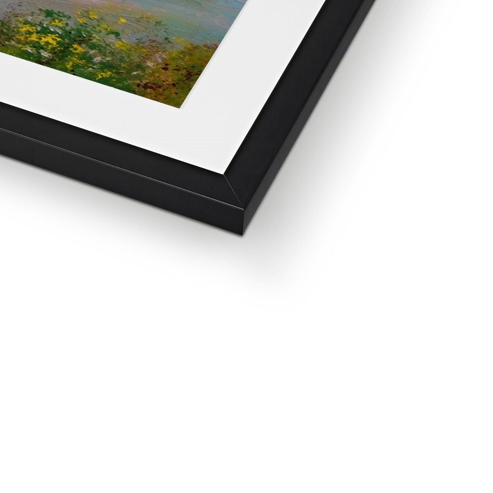 Black matte frame with white mat and floral Lochgoilhead Art Prints photo