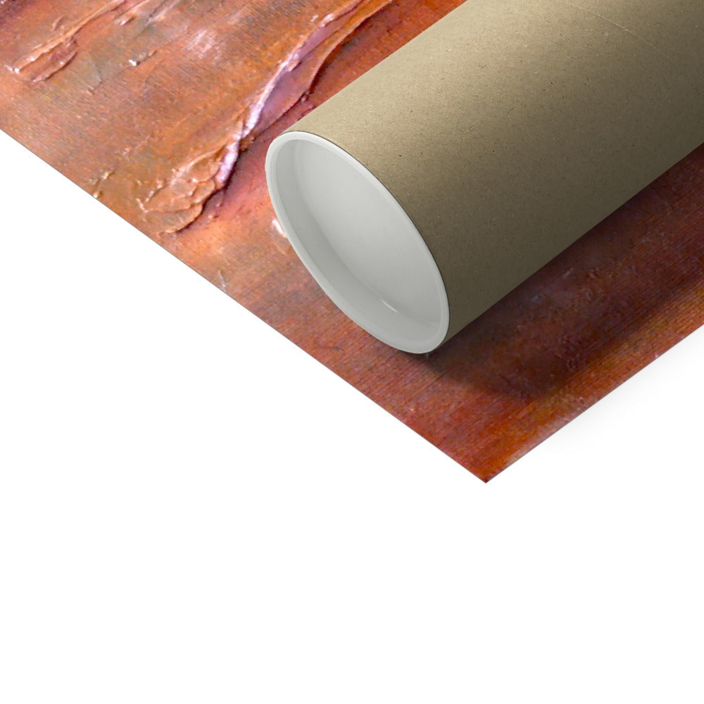 Beige textured paper towel roll with white core, Lochmaddy North Uist artist proof print