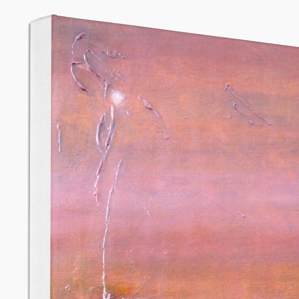 Rose gold abstract textured canvas print Lochmaddy North Uist