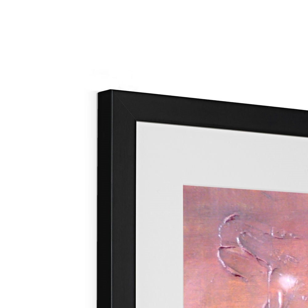 Minimalist black frame with glass and metal for Lochmaddy North Uist art print