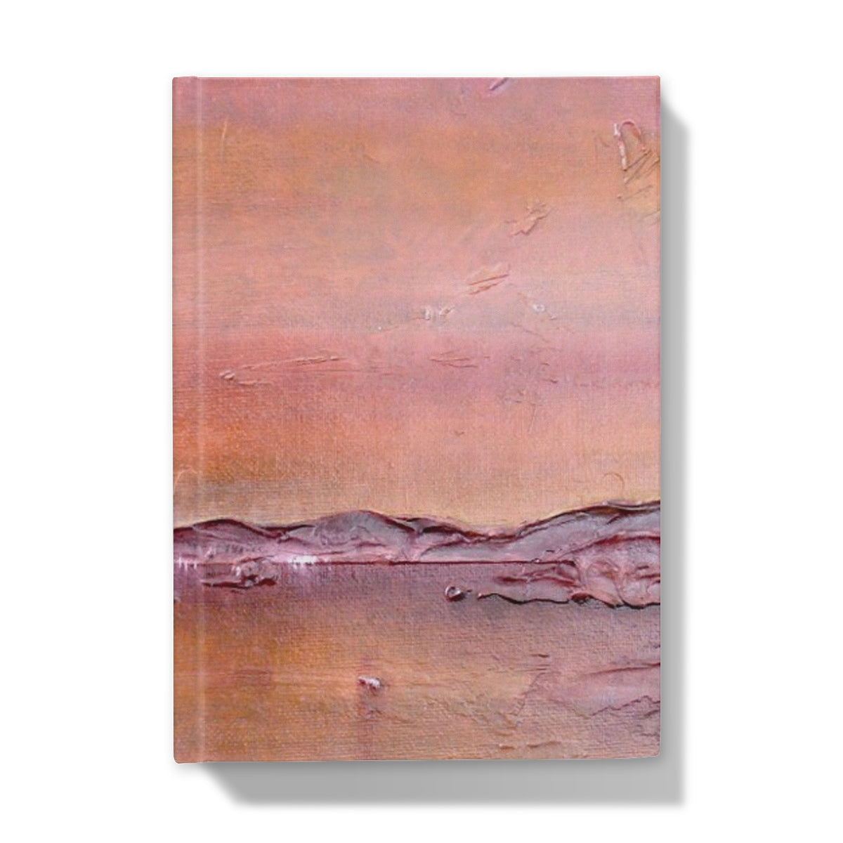 Rose gold textured Lochmaddy North Uist hardback journal cover