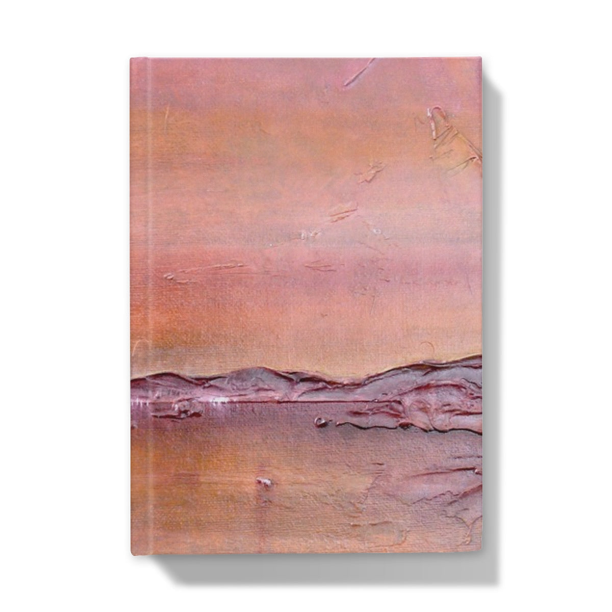 Rose gold textured abstract wall art panel in Lochmaddy North Uist journal