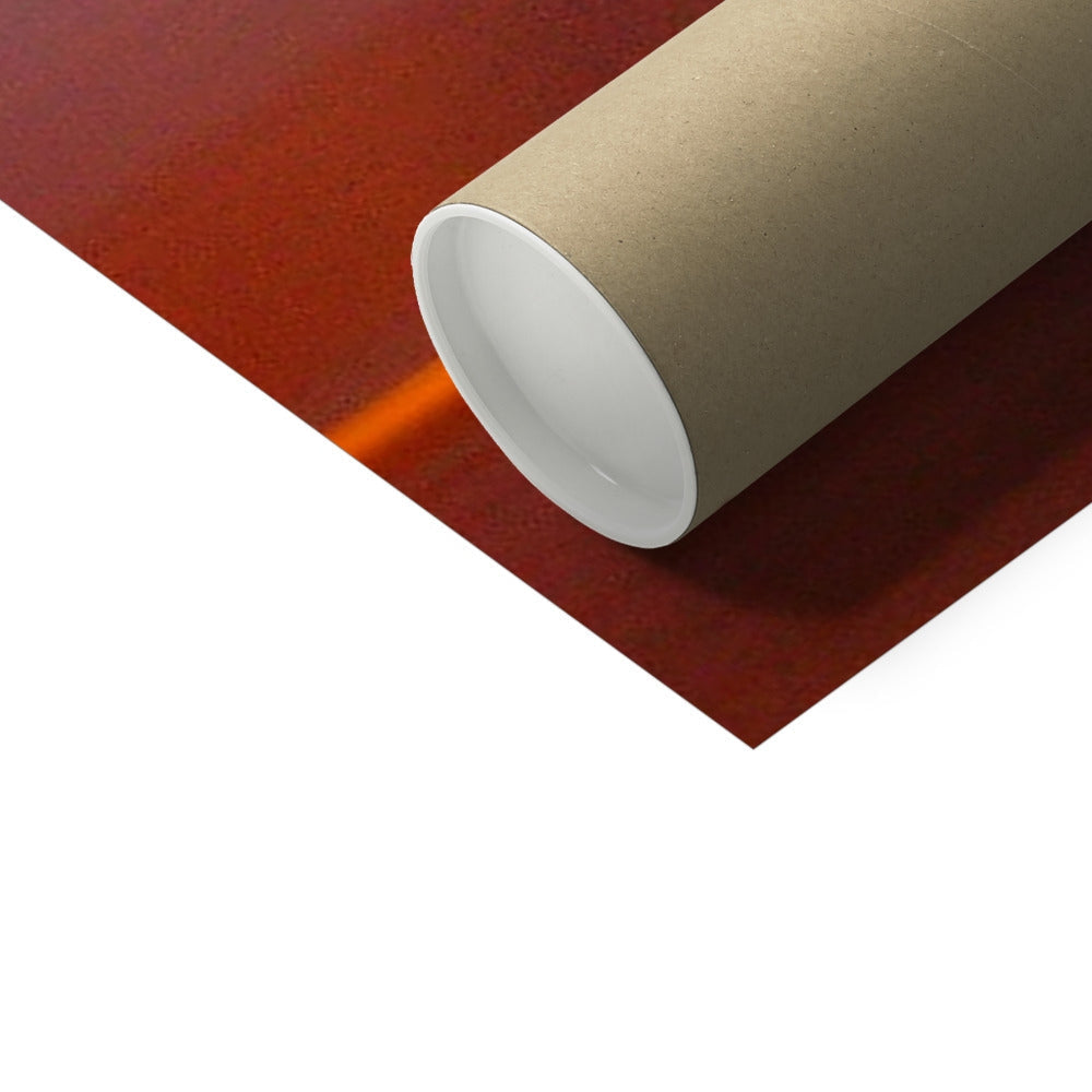 Beige cardboard tube with white lining for Hahnemühle German Etching Print