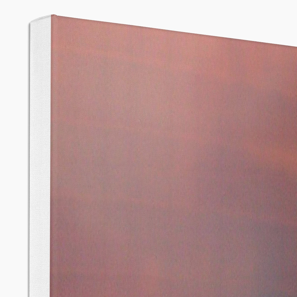 Minimalist The Longest Night canvas print with terracotta to rose gradient