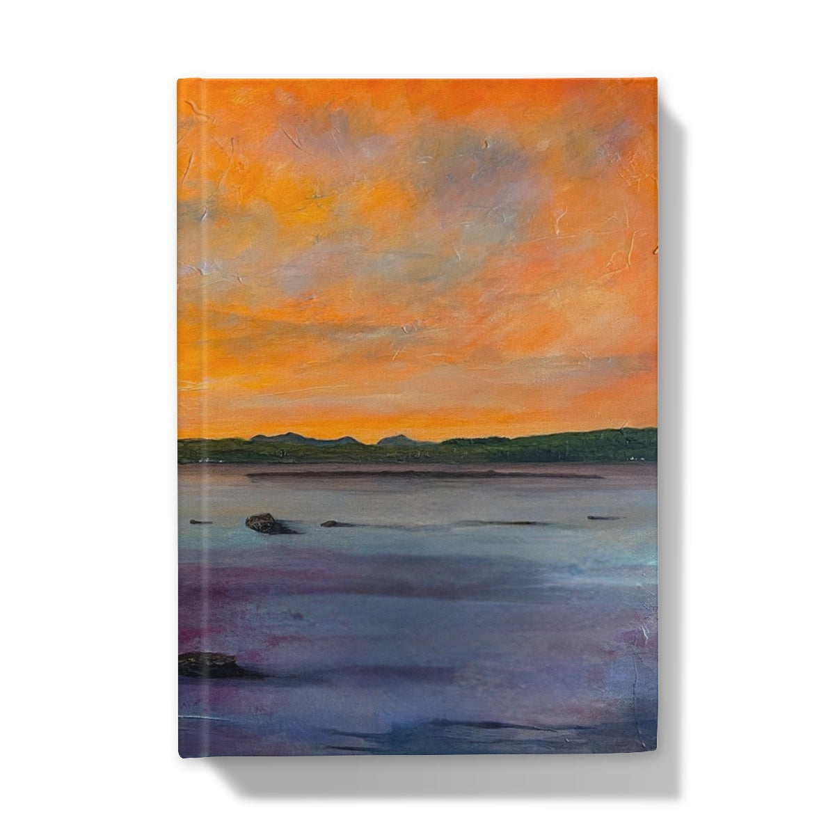 Canvas print of sunset over water in Looking From Largs journal