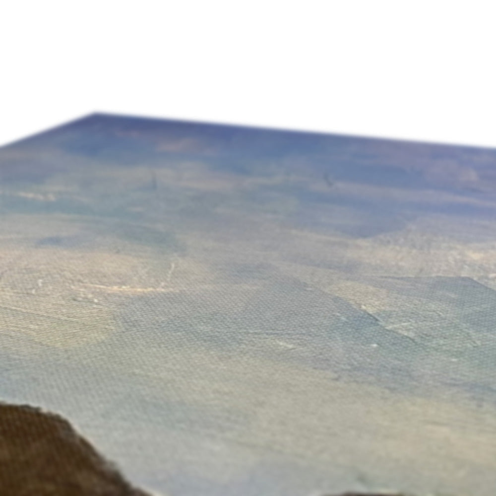 Luskentyre Beach Harris green camo canvas bag with leather accents