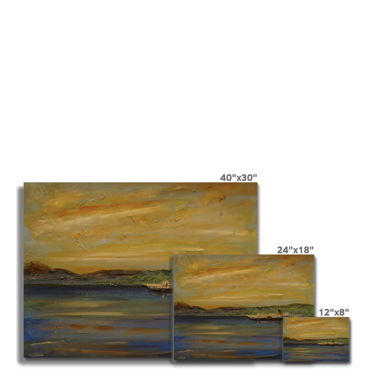 Three Maid Of The Loch Sunset canvas prints of coastal scene