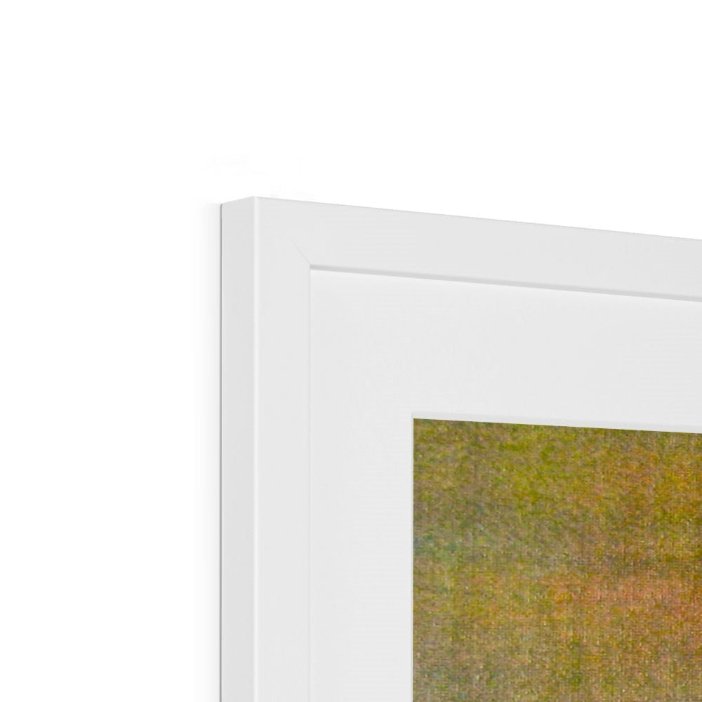 White modern frame with gold abstract Manhattan Nights art print