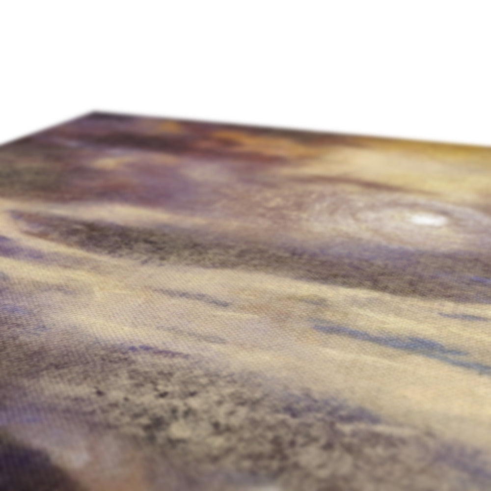 Purple and brown abstract textured canvas print, Moonlight Meets Lewis & Harris