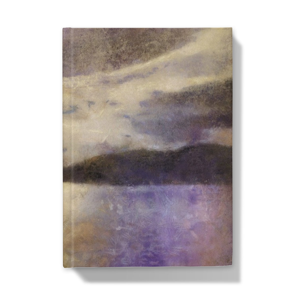 Lavender beige abstract landscape canvas art in Moonlight Meets Lewis & Harris journal