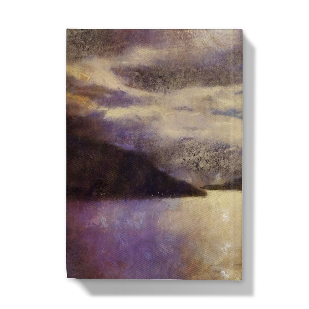 Purple beige abstract landscape journal cover with texture