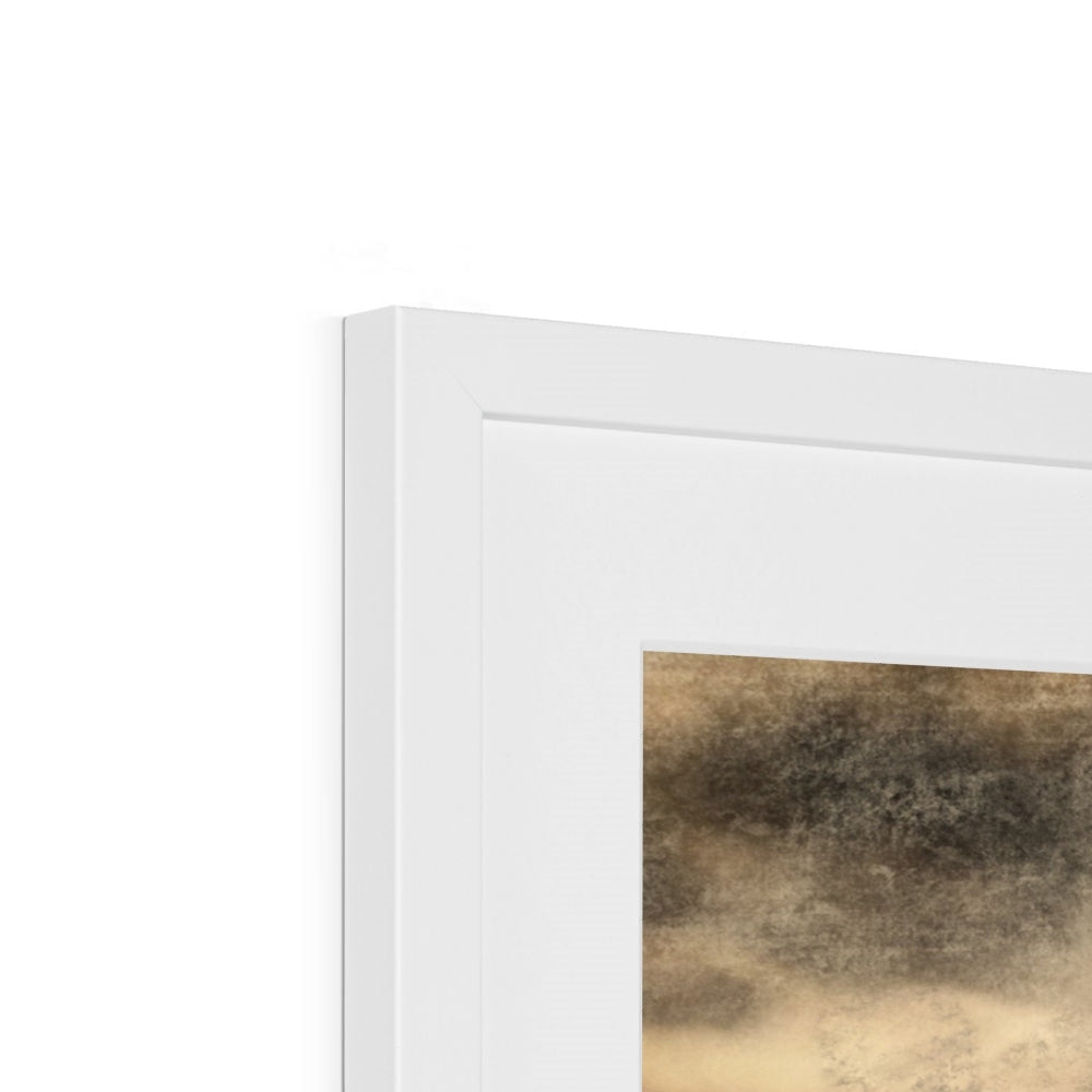 White rectangular frame with minimalist earthy abstract art from A Moonlit Croft