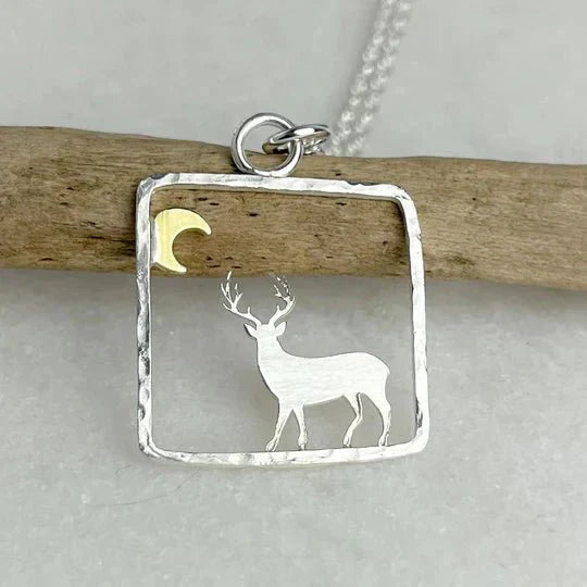 Collier Cerf au Clair de Lune