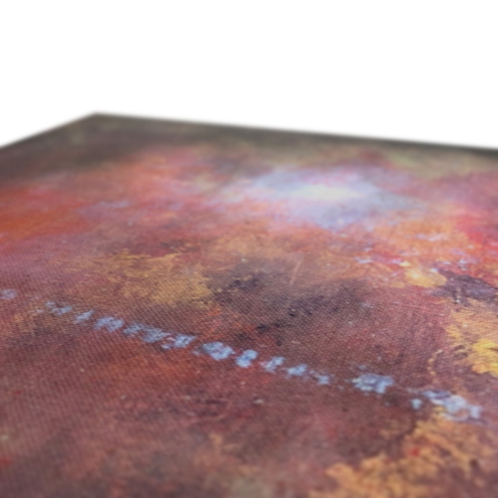 Autumn leaves ceramic coaster set in vibrant glossy fall colors