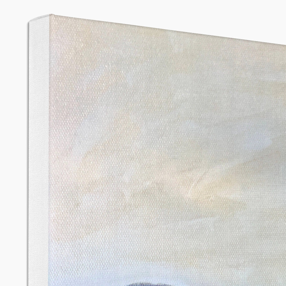 Cream-colored textured Neist Point Cliffs abstract canvas wall art