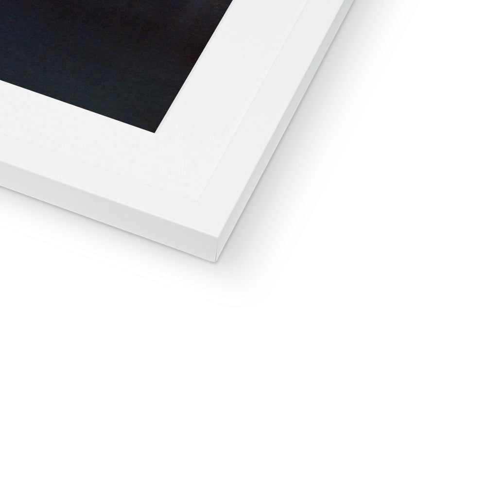 White matte frame with black mat for New York West Side Art Prints