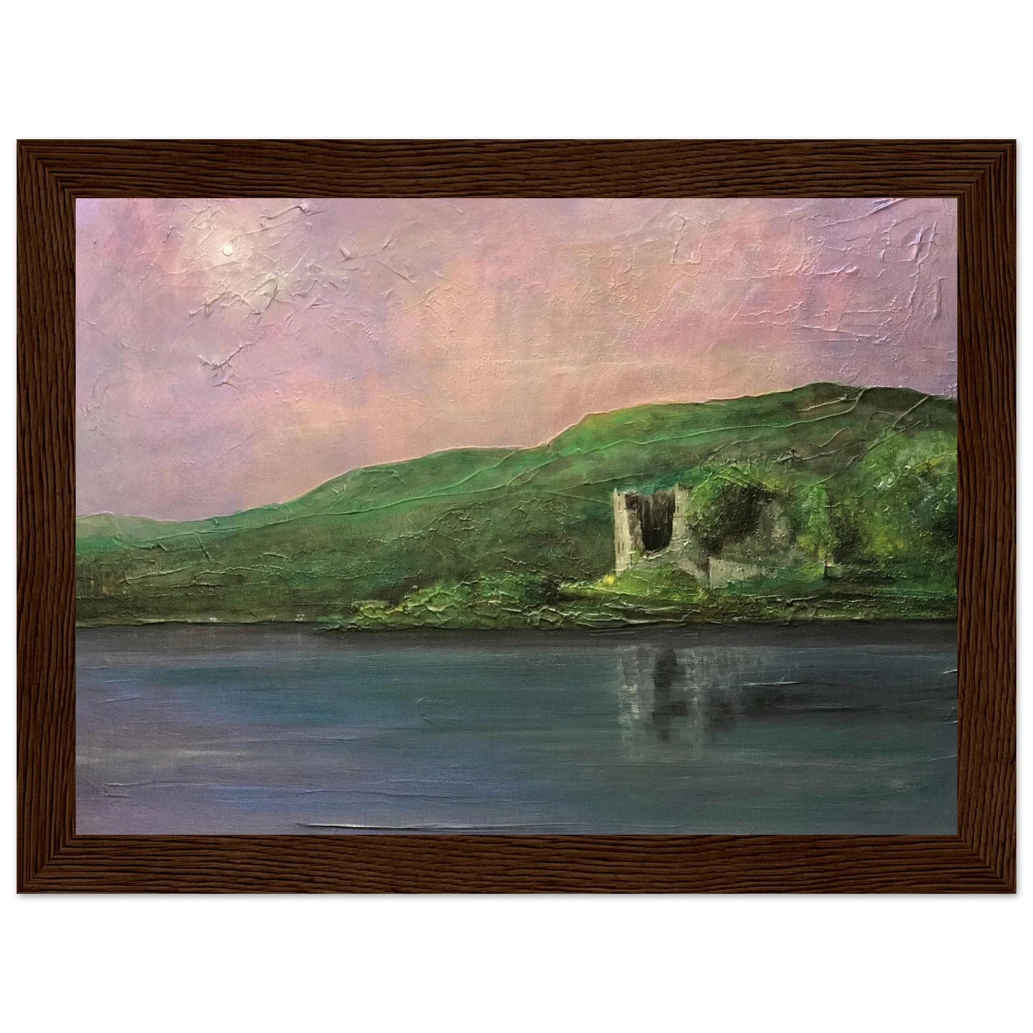 Old Castle Lachlan serene Scottish landscape oil painting