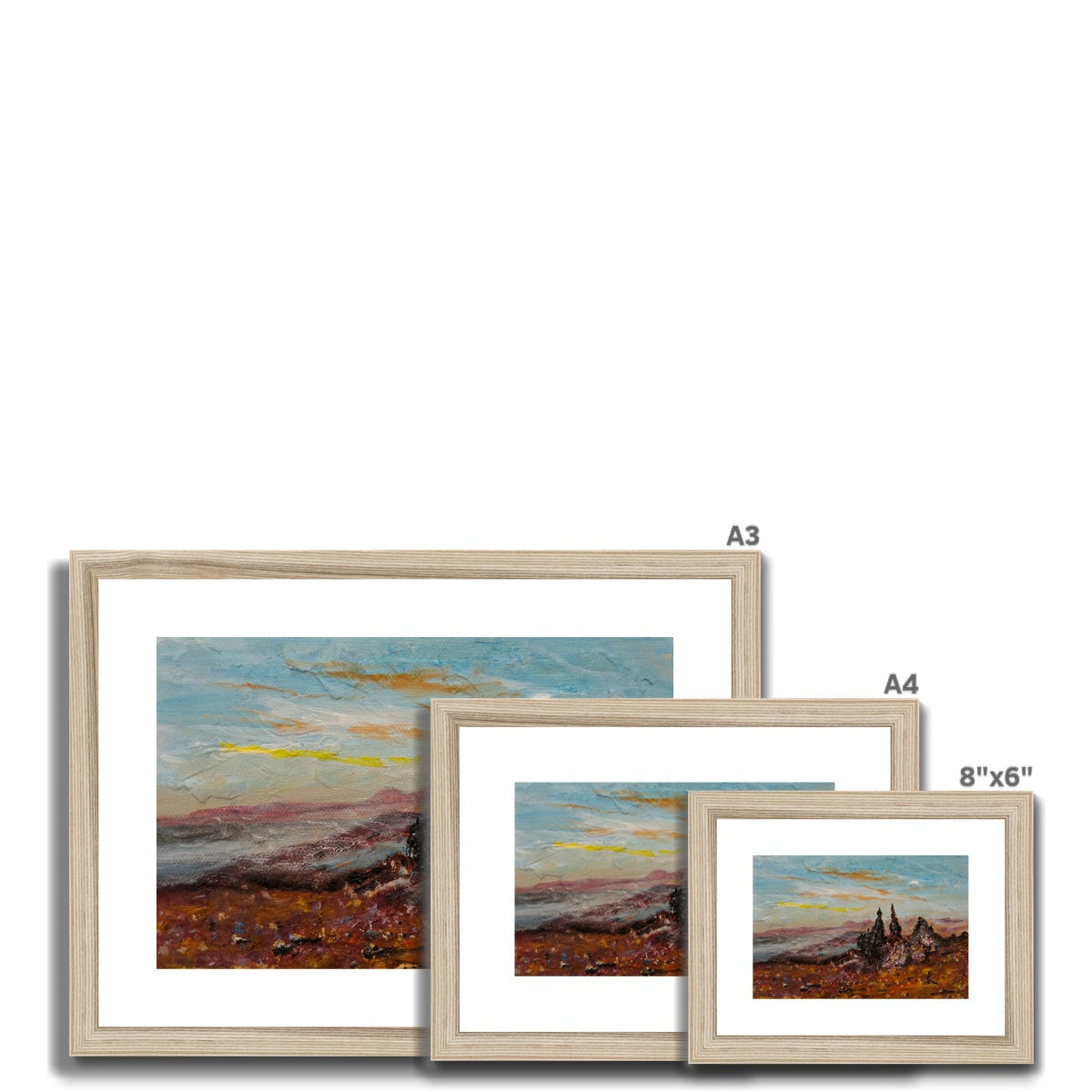 8x6 inch framed The Old Man Of Storr landscape print with beige frame