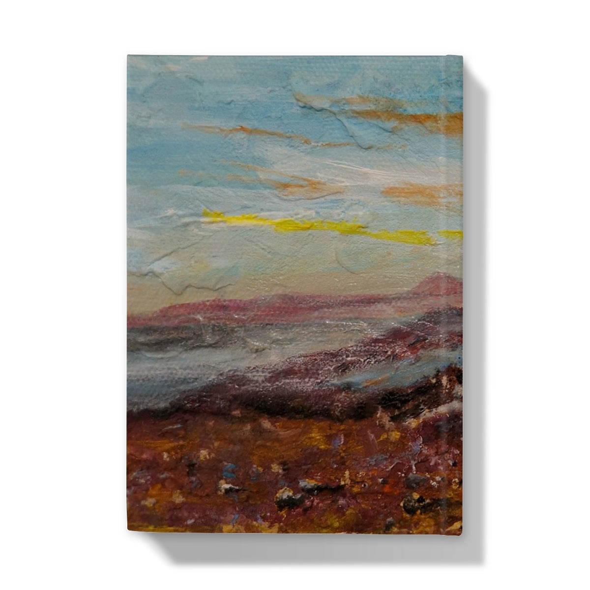 The Old Man Of Storr journal with textured canvas landscape painting