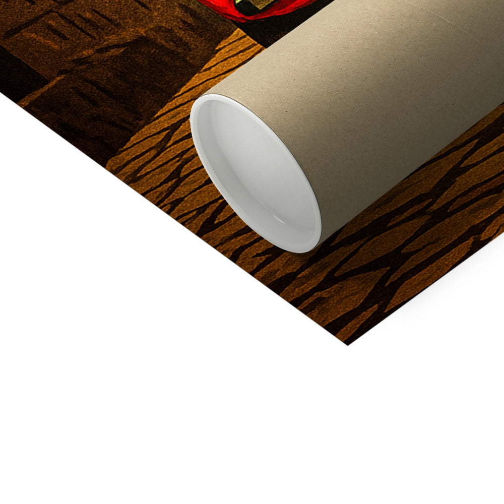 Orvieto Italy fine art print in beige cardboard tube with glossy interior