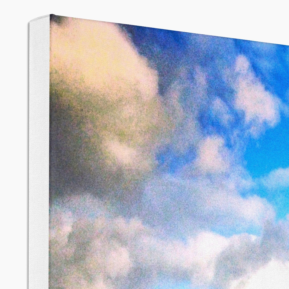 Plockton Canvas Prints: Fluffy Clouds in Blue Sky