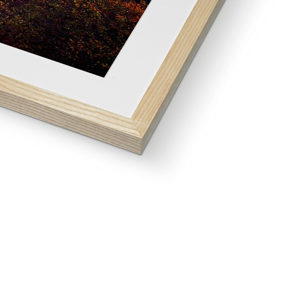 Plockton Art Prints: Wooden frame with white mat and black image