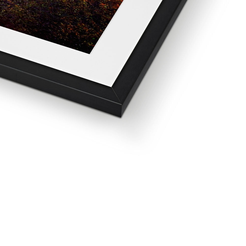 Black matte Plockton Art Prints frame with white mat and dark brown image