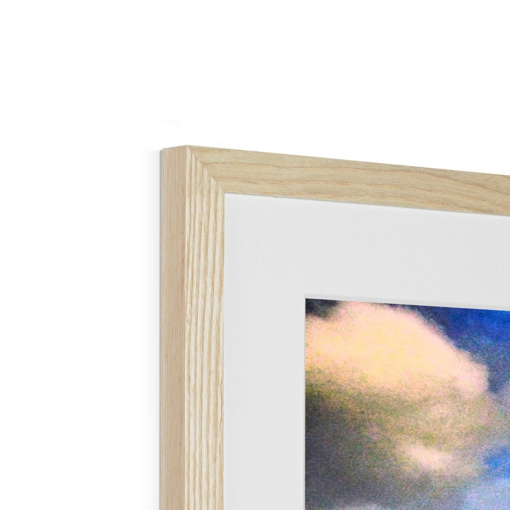 Plockton Art Prints: wooden frame with white mat and cloud artwork