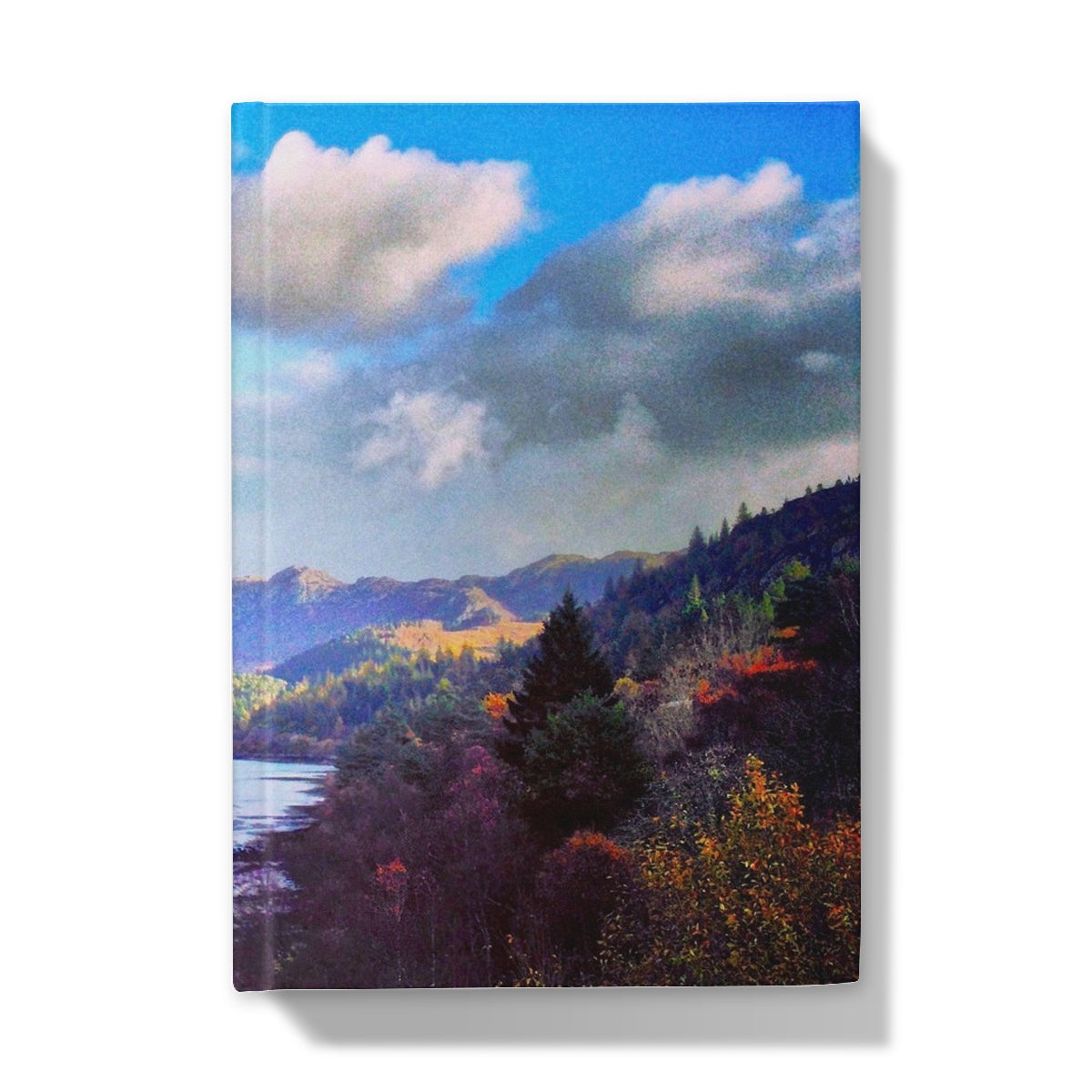 Plockton Hardback Journal with vibrant autumn mountain canvas print