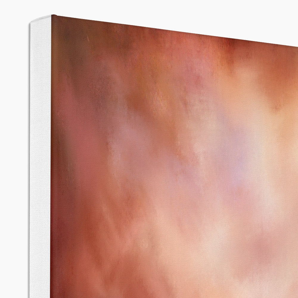 Plockton Sunset orange and pink abstract canvas print