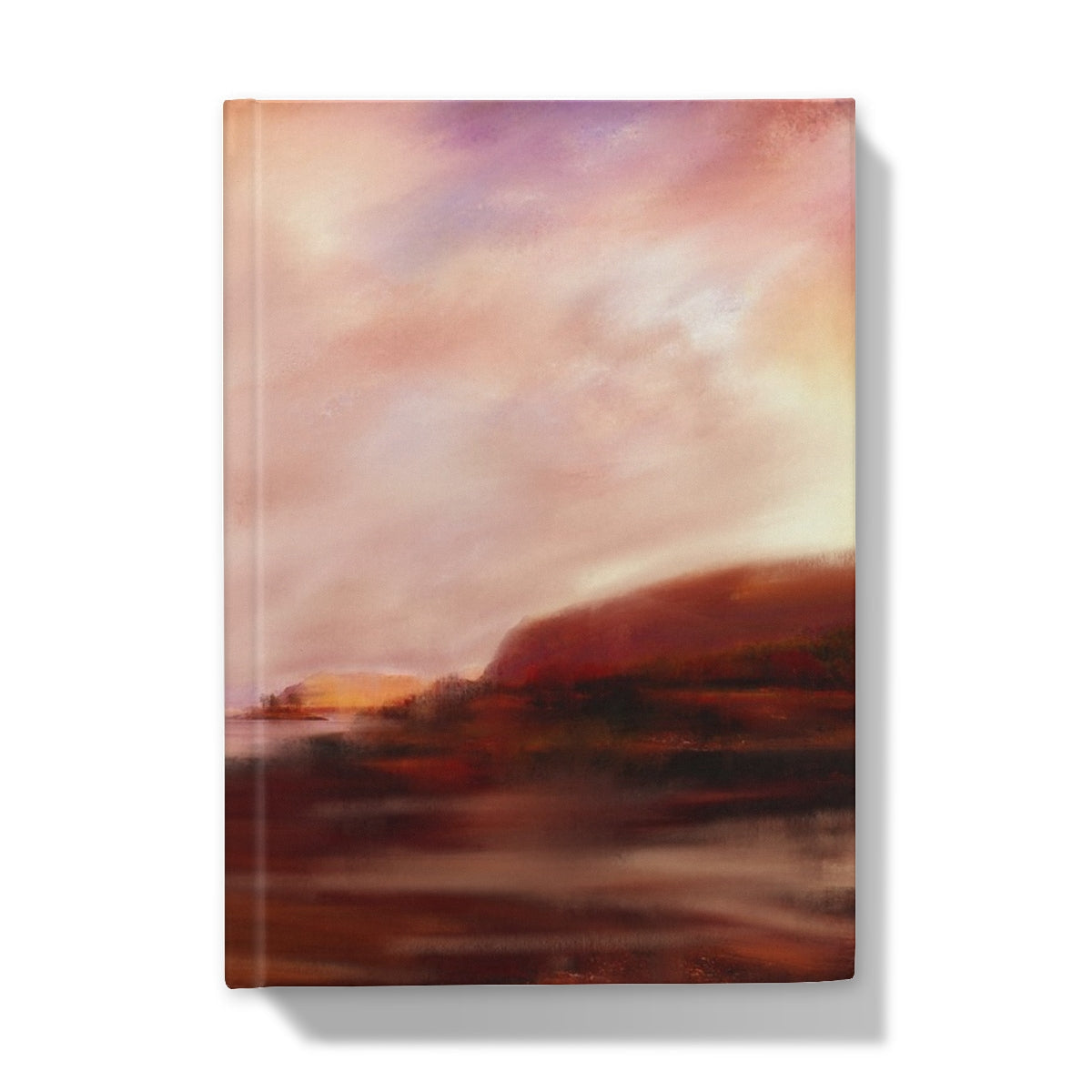 Plockton Sunset abstract landscape canvas print with red orange rock formation