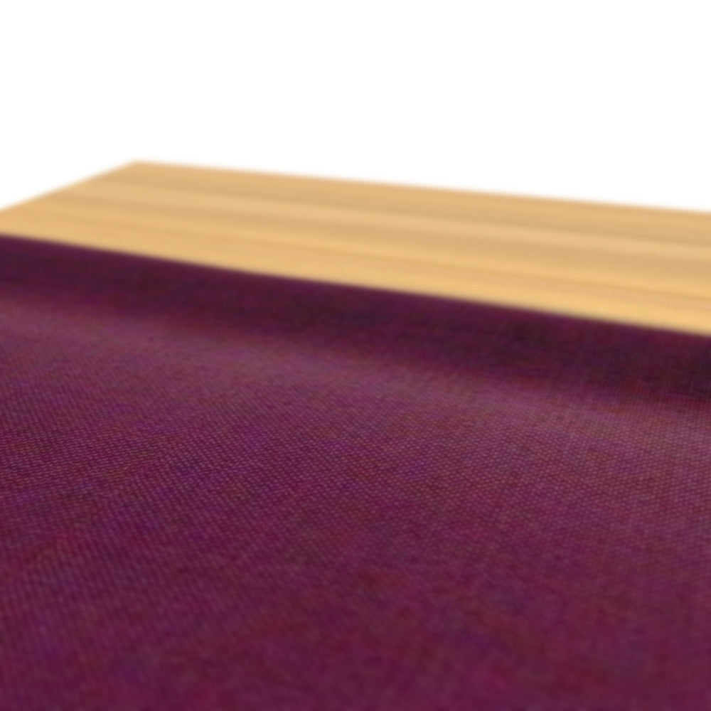 Rich deep purple textured fabric on light wood, Purple Sunset Canvas