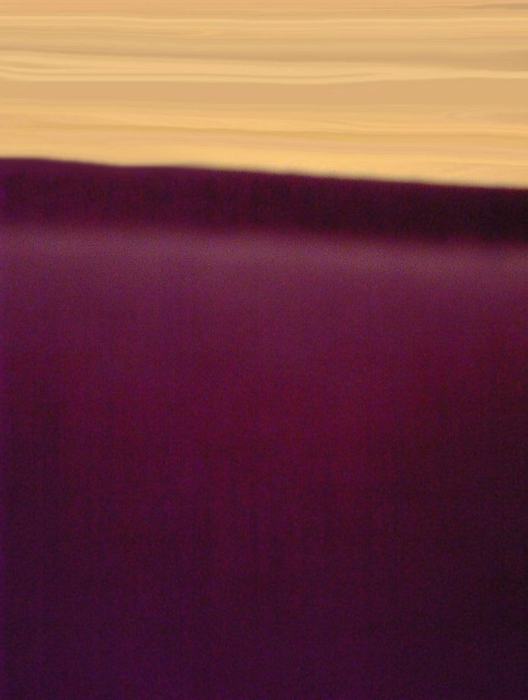 A Purple Sunset abstract impressionistic painting with purple-to-yellow gradient
