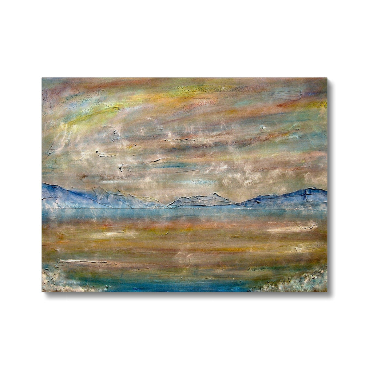 River Clyde Mist: Abstract earthy landscape canvas print