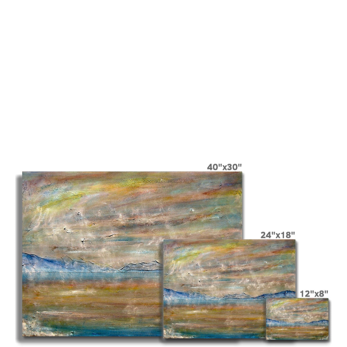 River Clyde Mist 40x30 inch abstract canvas print with earthy tones