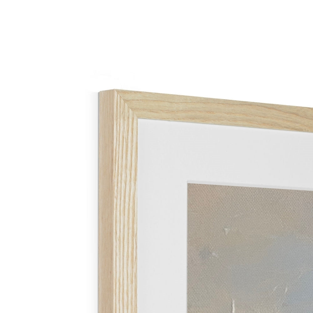 Light oak minimalist frame with grain for The Road To Carbost art print