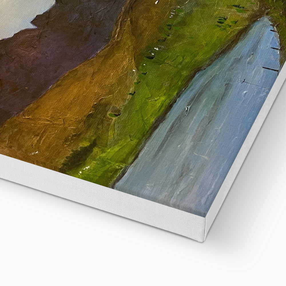 Stylized blue river canvas print, The Road to Carbost