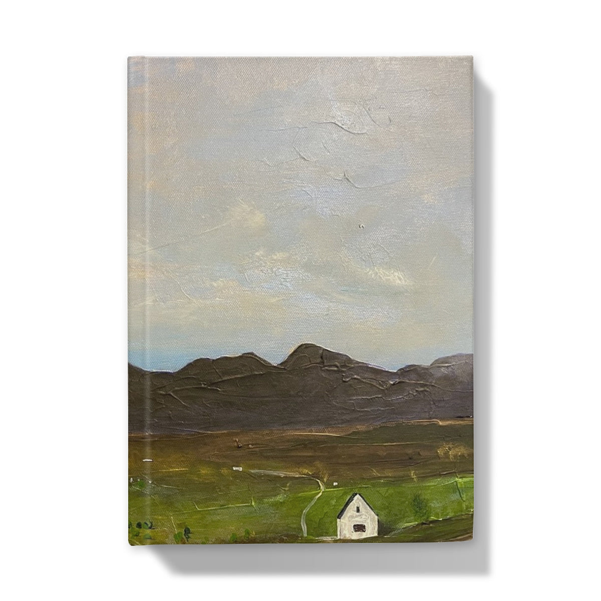Minimalist landscape painting on The Road To Carbost journal cover