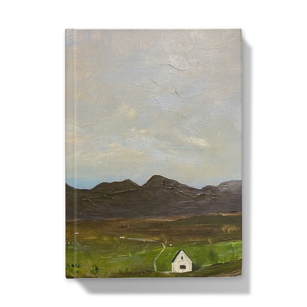 Textured impressionistic landscape on Road to Carbost journal
