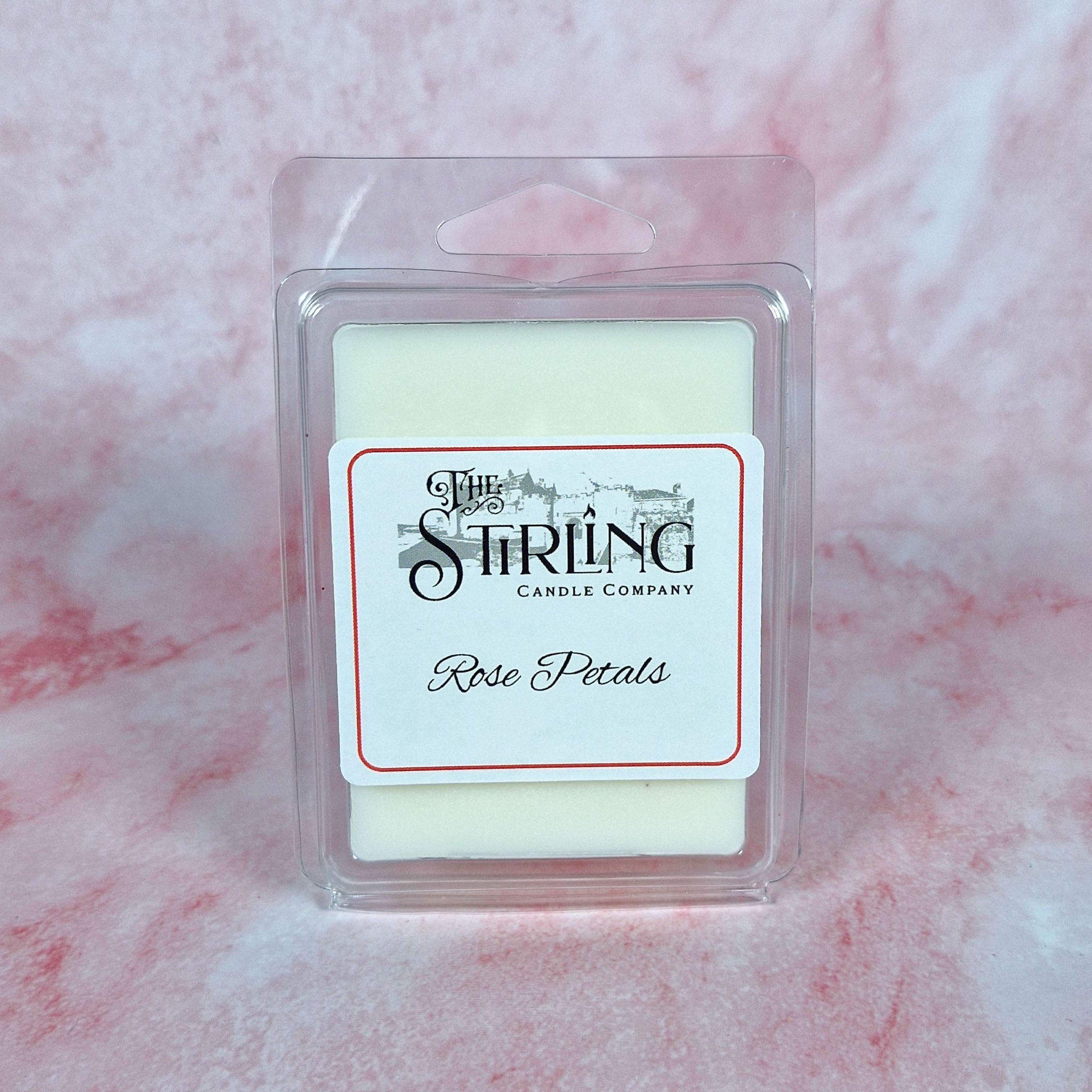 Rose Petals wax melt clamshell by Stirling Candle Company