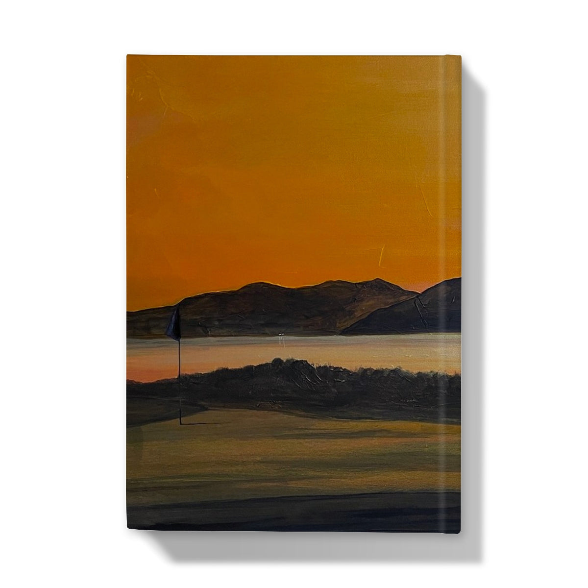 Canvas print of Royal Troon Golf Course 5th Green at sunset on the journal cover