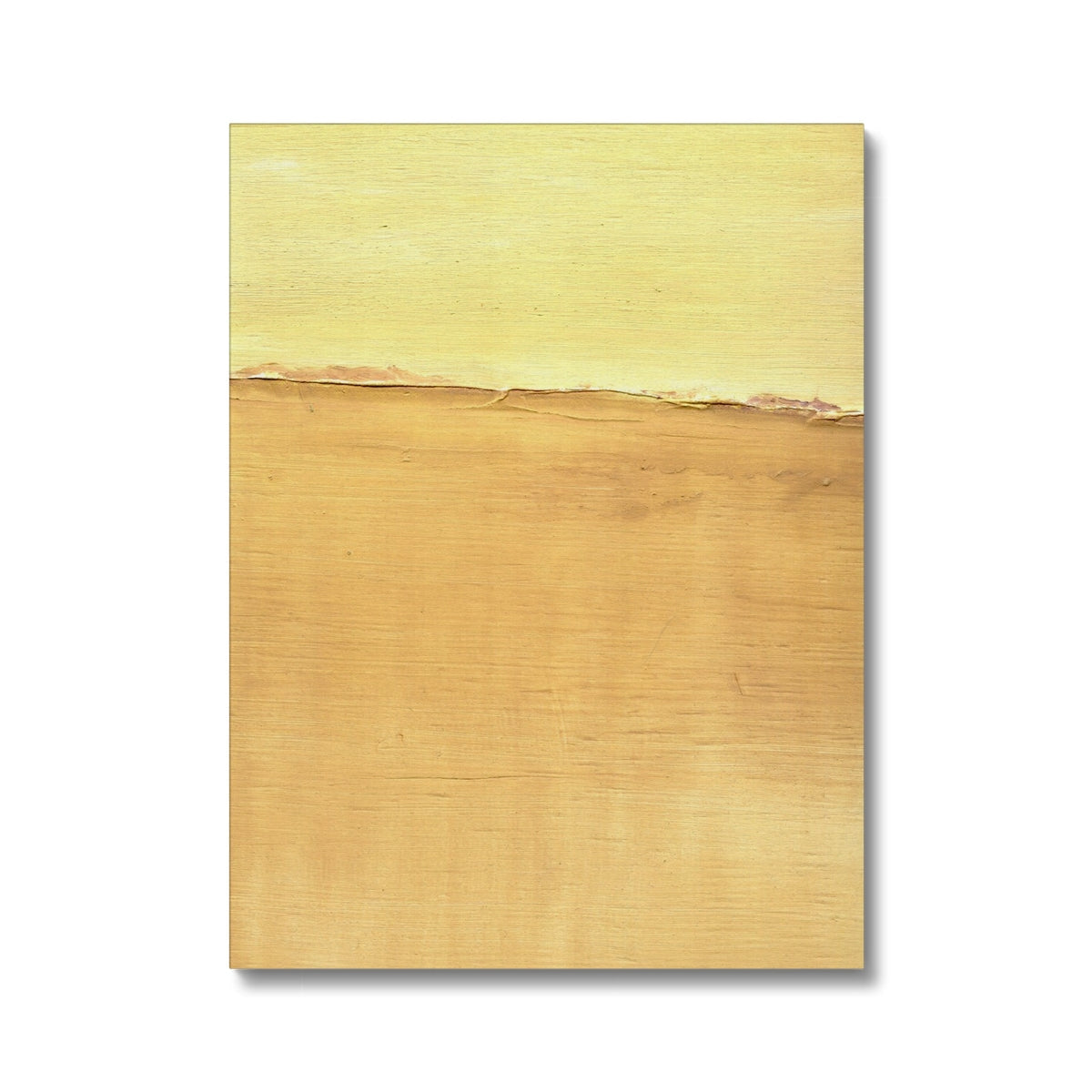 Minimalist Sand Dune Canvas abstract painting in yellow ochre tones