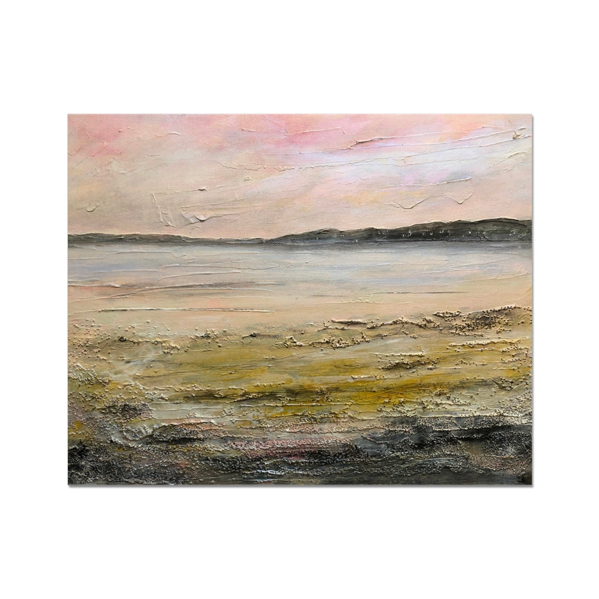 Sandgreen Artist Proof Collector Print: textured beach scene in muted earth tones