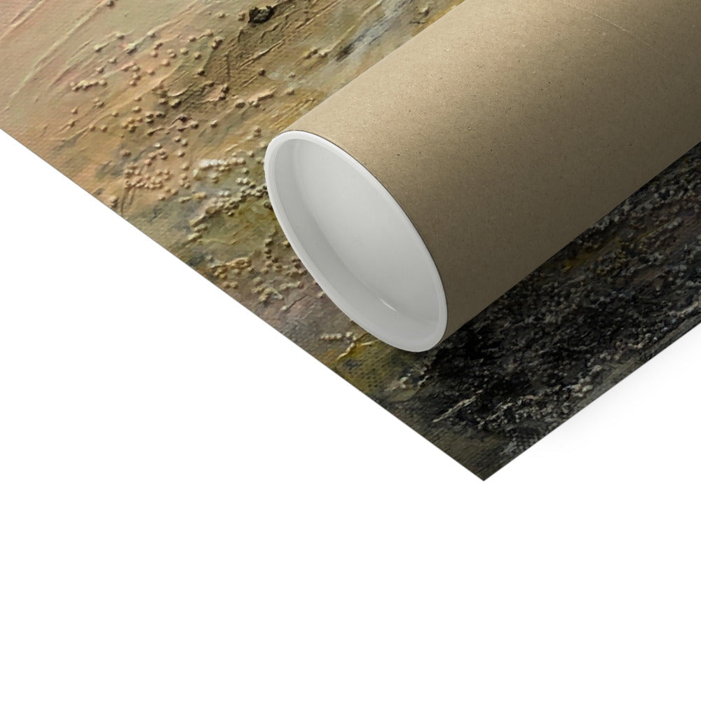 Brown Cardboard Tube with White End Cap for Sandgreen Artist Proof Print