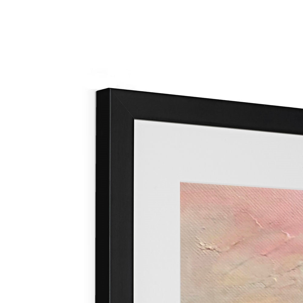 Sandgreen Art Prints: Black frame with pastel abstract painting