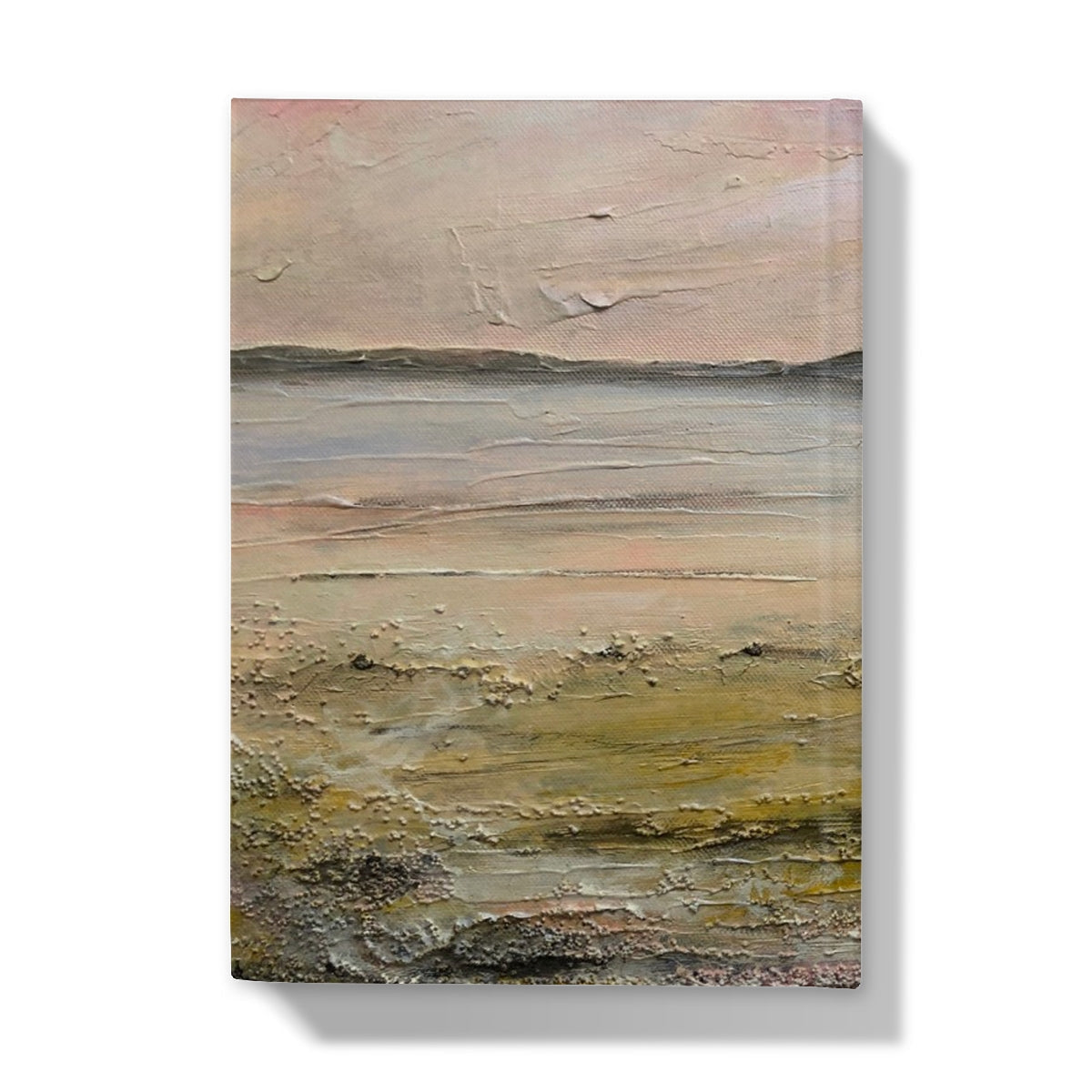 Sandgreen Hardback Journal with abstract textured landscape print