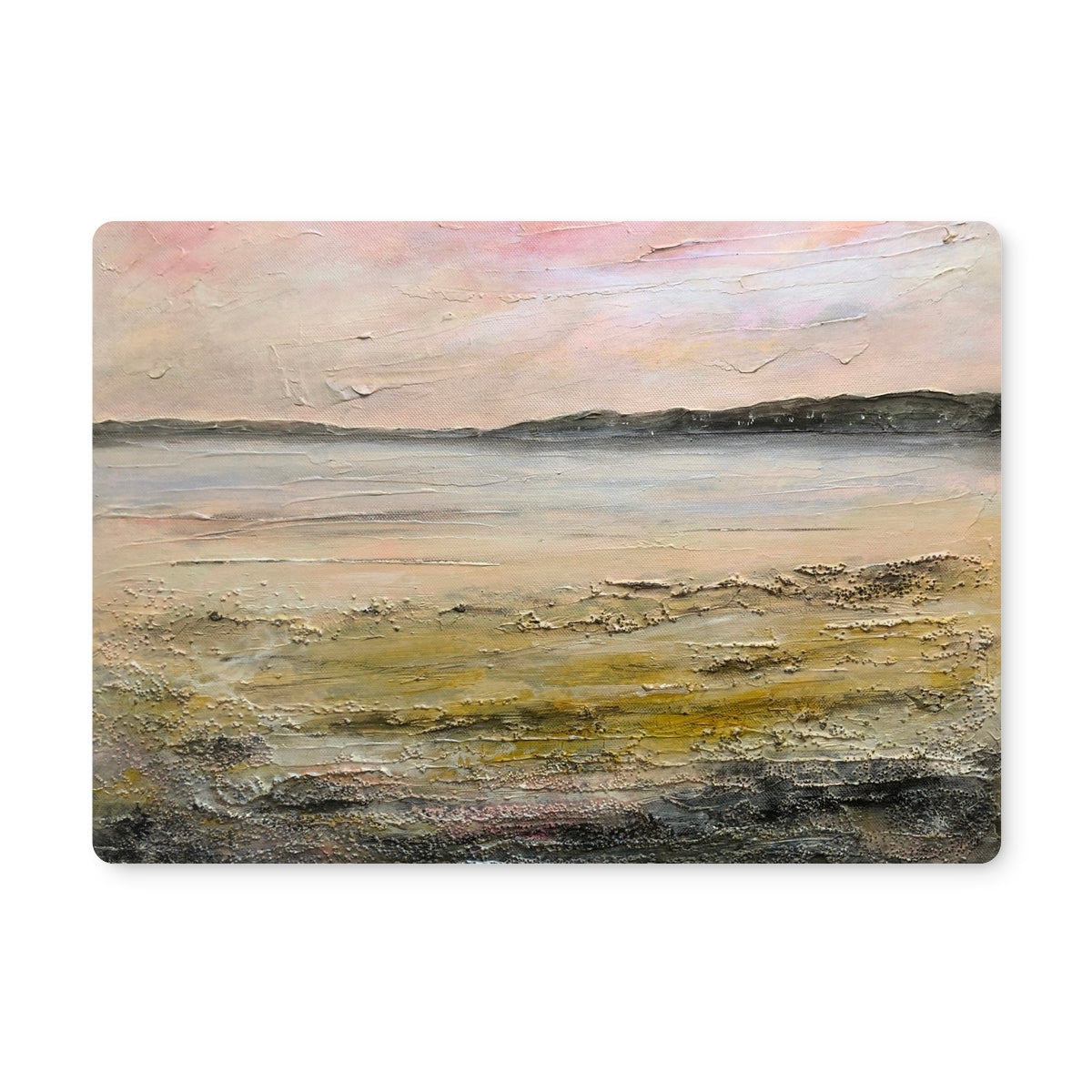 Sandgreen Placemat beach scene magnet in soft pastel colors